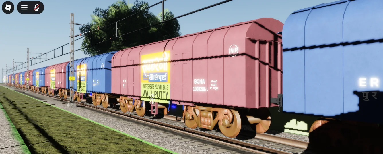 Colourful BCNHL freight wagons