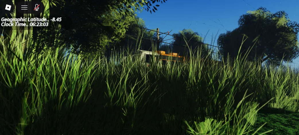 EMD locomotive through tall grass